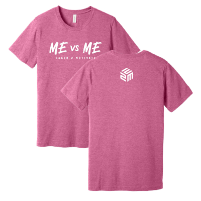 E2M - Cotton Short Sleeve Shirt - Heather Charity Pink