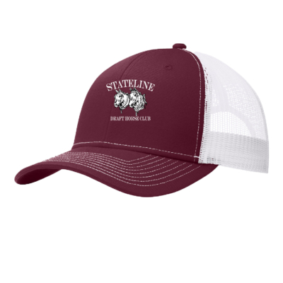 Stateline Draft Club – Snapback Trucker Cap – Maroon / White product image