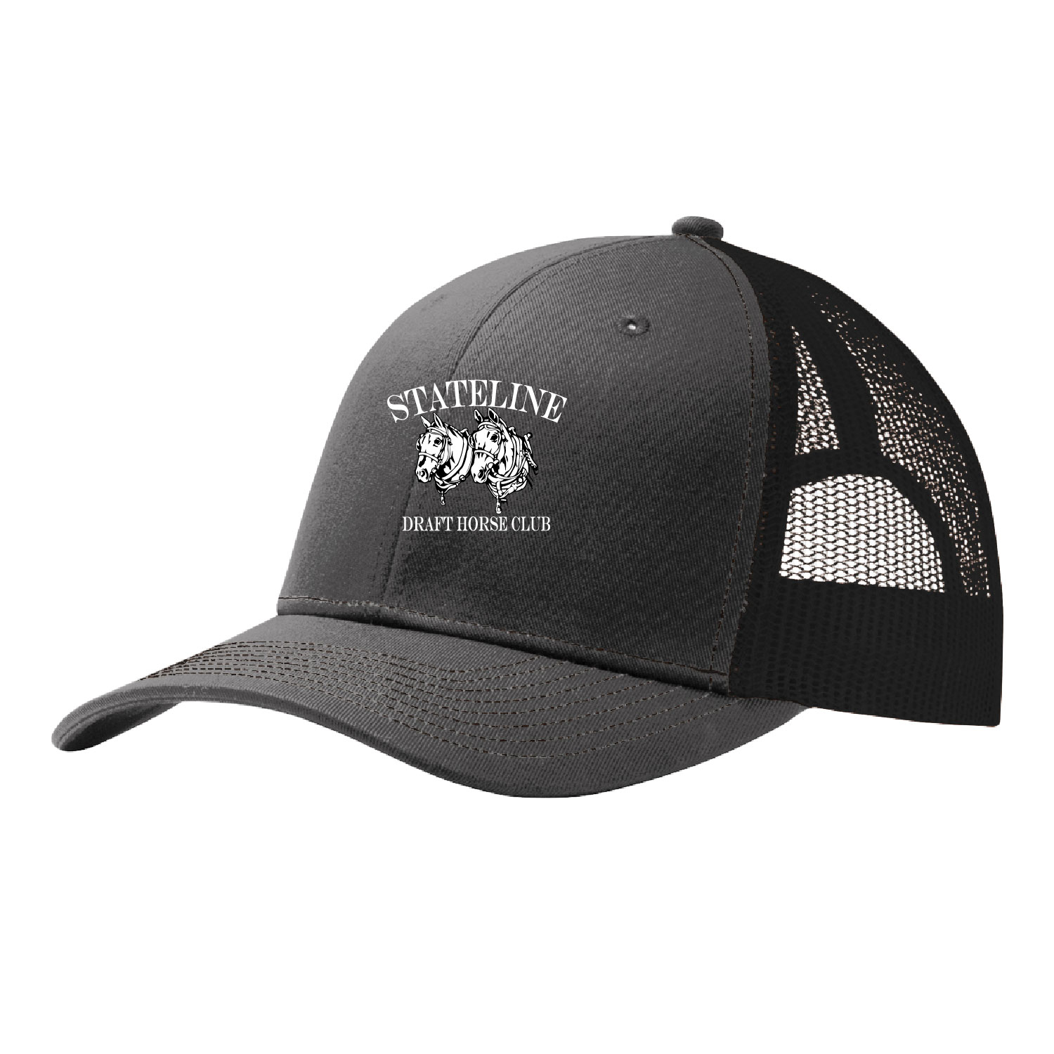 Stateline Draft Club – Snapback Trucker Cap – Gray Steel / Black product image