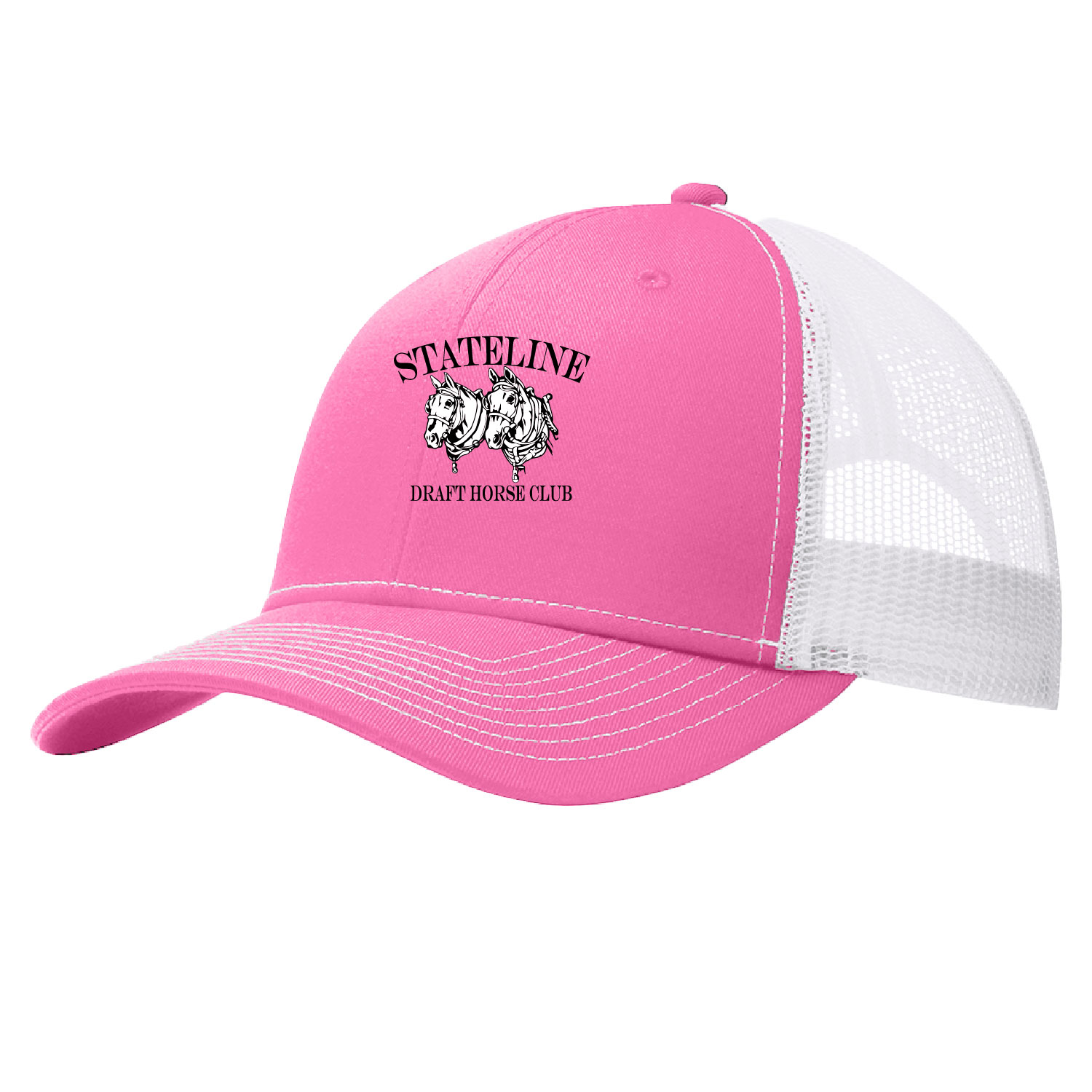 Stateline Draft Club – Snapback Trucker Cap – Pink / White product image