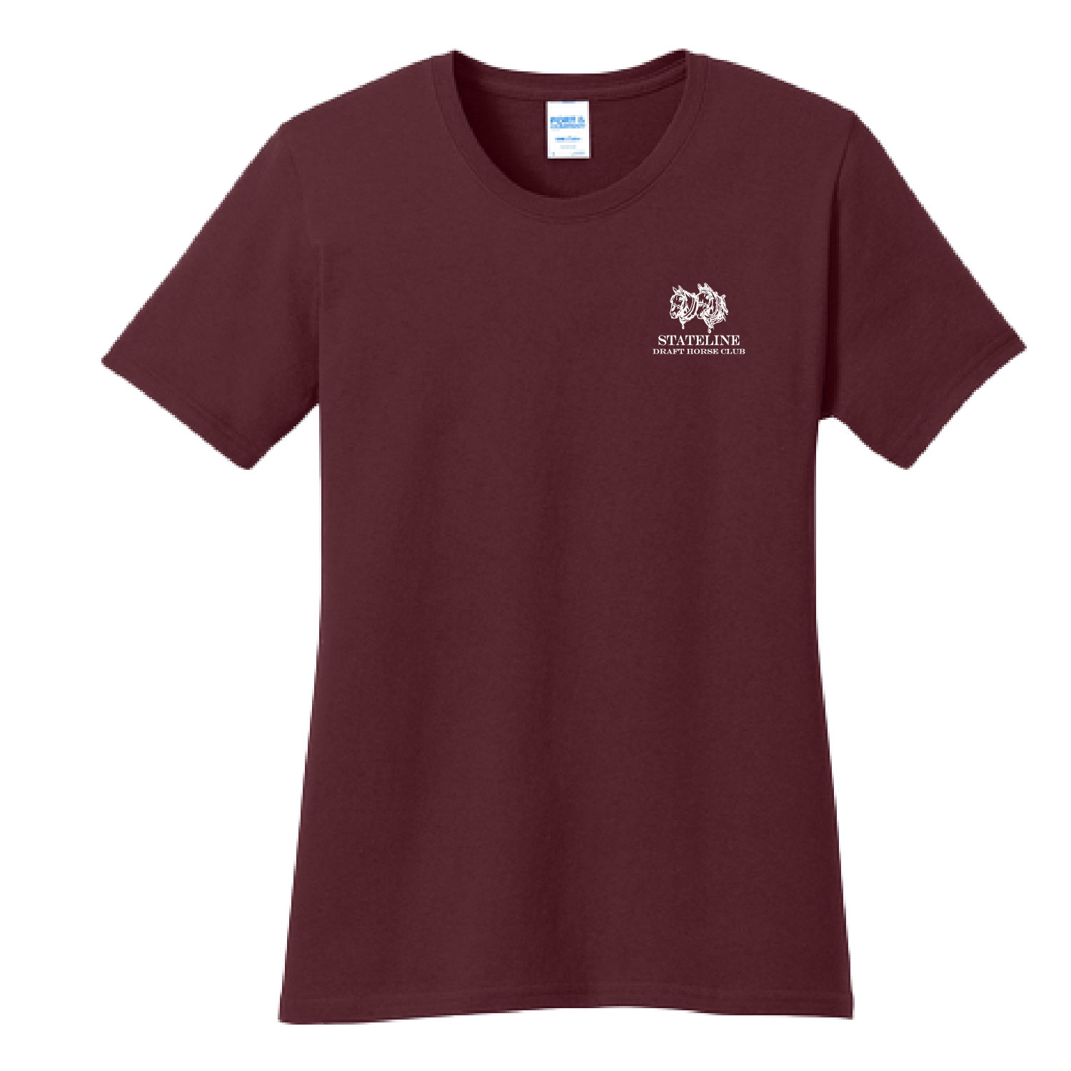 Stateline Draft Club – Ladies Cotton Short Sleeve Shirt – Athletic Maroon product image