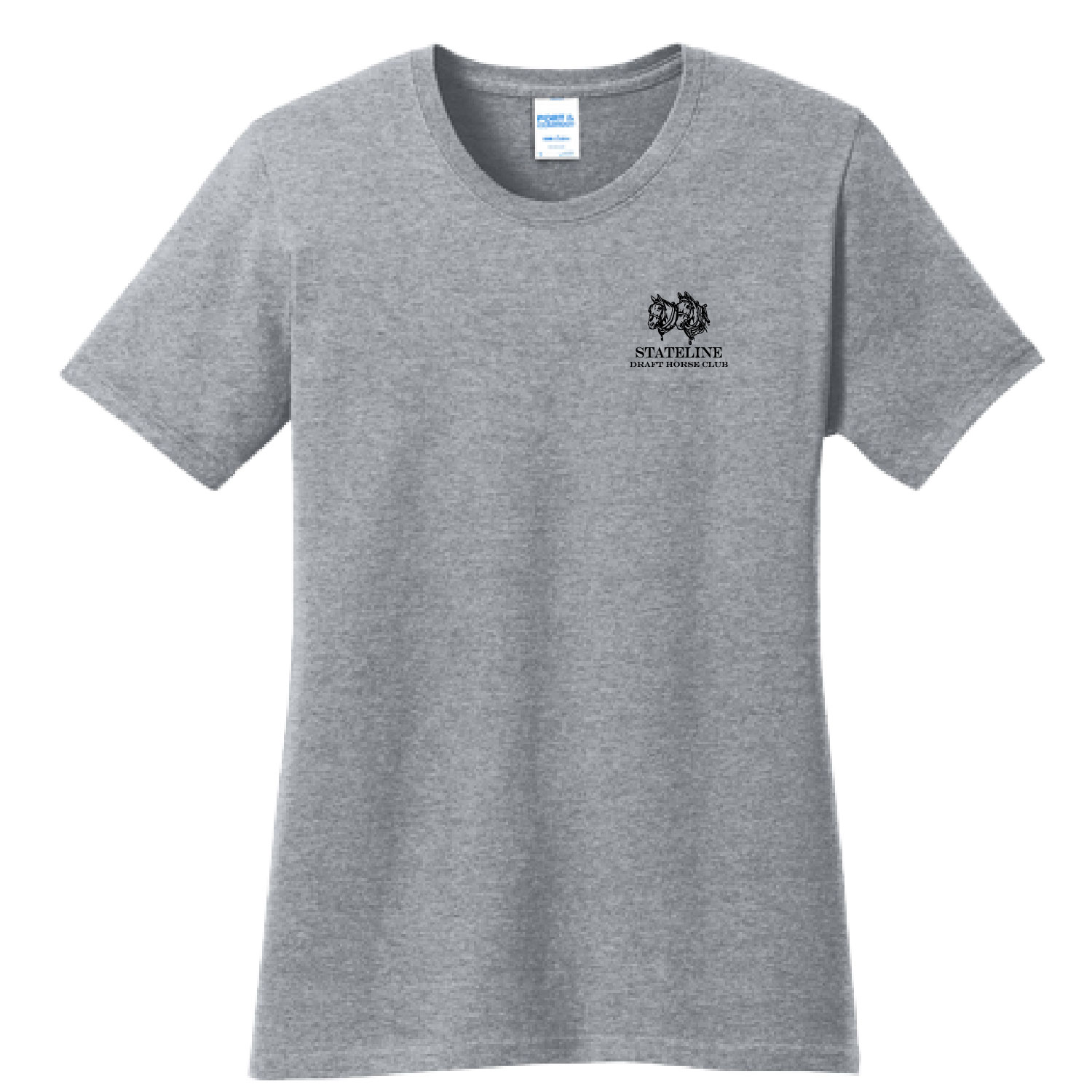 Stateline Draft Club – Ladies Cotton Short Sleeve Shirt – Athletic Heather product image