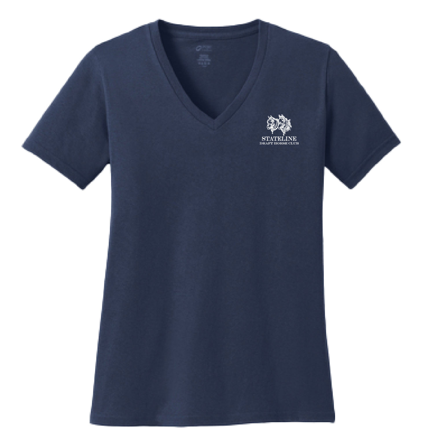 Stateline Draft Club – Ladies V-Neck Cotton Short Sleeve Shirt – Navy product image