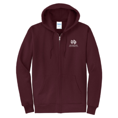 Stateline Draft Club – Fleece Full-Zip Hooded Sweatshirt – Maroon product image