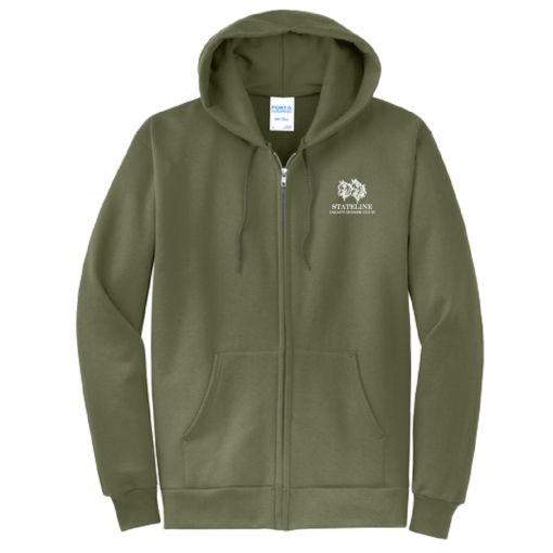 Stateline Draft Club - Fleece Full-Zip Hooded Sweatshirt - Olive Drab
