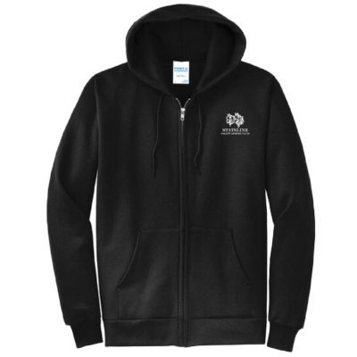 Stateline Draft Club – Fleece Full-Zip Hooded Sweatshirt – Black product image