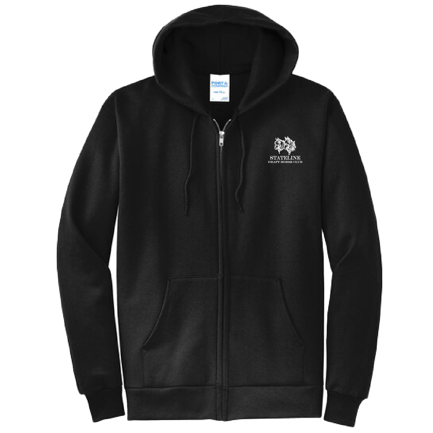 Stateline Draft Club – Fleece Full-Zip Hooded Sweatshirt – Black product image