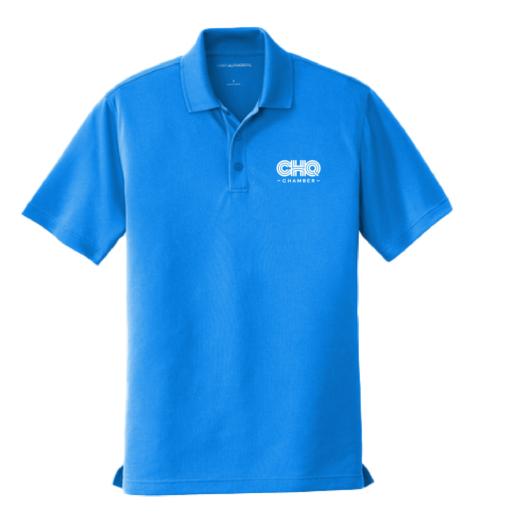 CHQ Chamber Online Store Merch - Unisex UV Micro-Mesh Polo - Coastal Blue