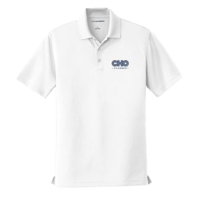 CHQ Chamber Online Store Merch – Unisex UV Micro-Mesh Polo – White product image