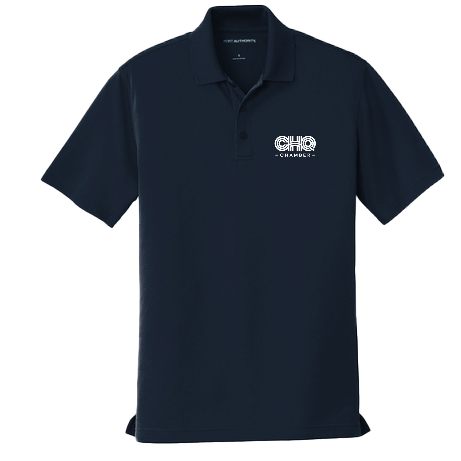 CHQ Chamber Online Store Merch – Unisex UV Micro-Mesh Polo – River Blue Navy product image