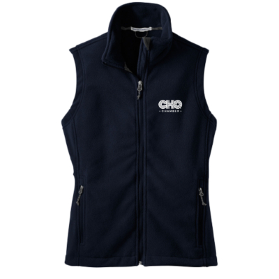 CHQ Chamber Online Store Merch – Value Fleece Vest Ladies – True Navy product image