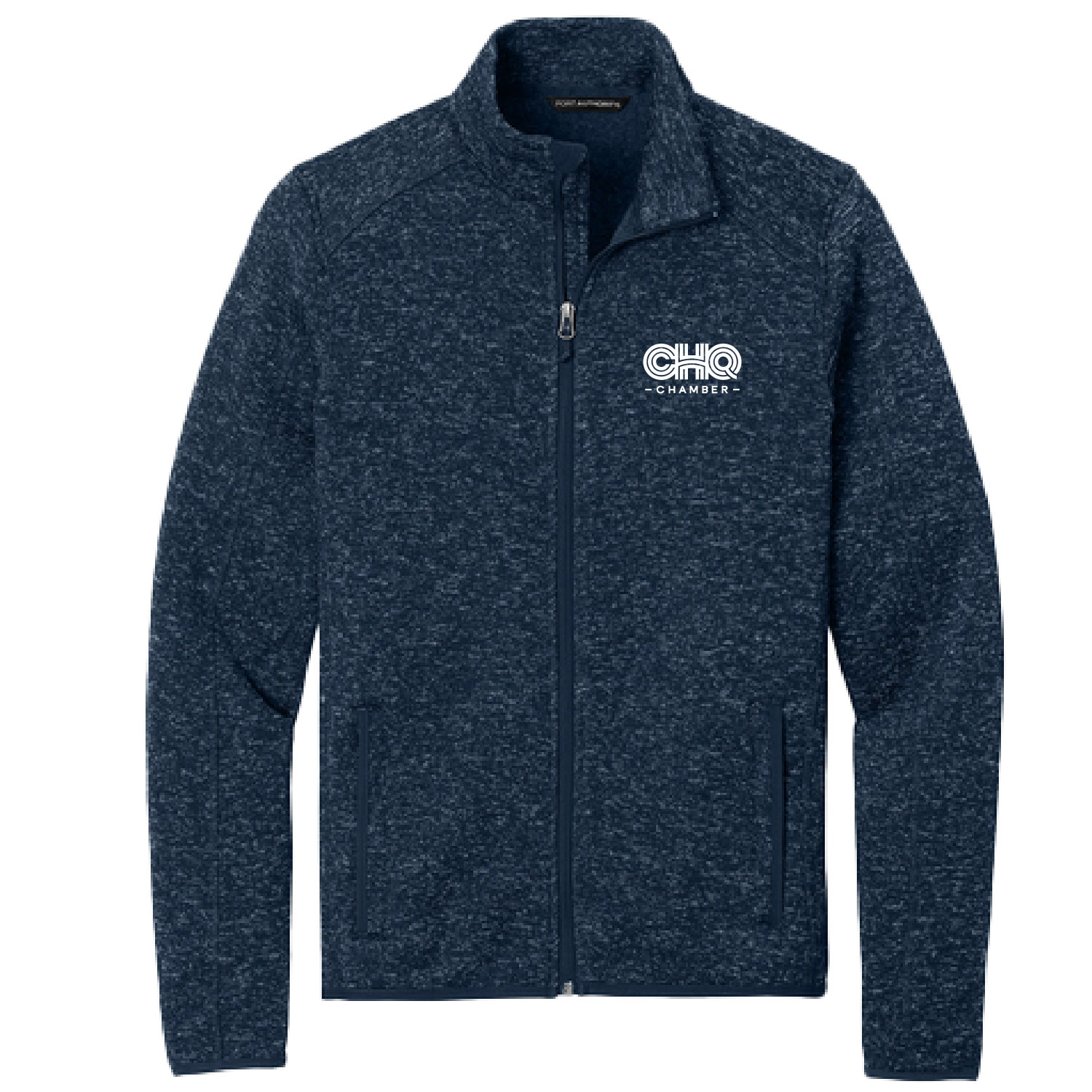 CHQ Chamber Online Store Merch -Sweater Fleece Jacket Unisex – River Blue Navy Heather product image
