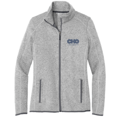 CHQ Chamber Online Store Merch -Sweater Fleece Jacket Ladies- Grey Heather product image