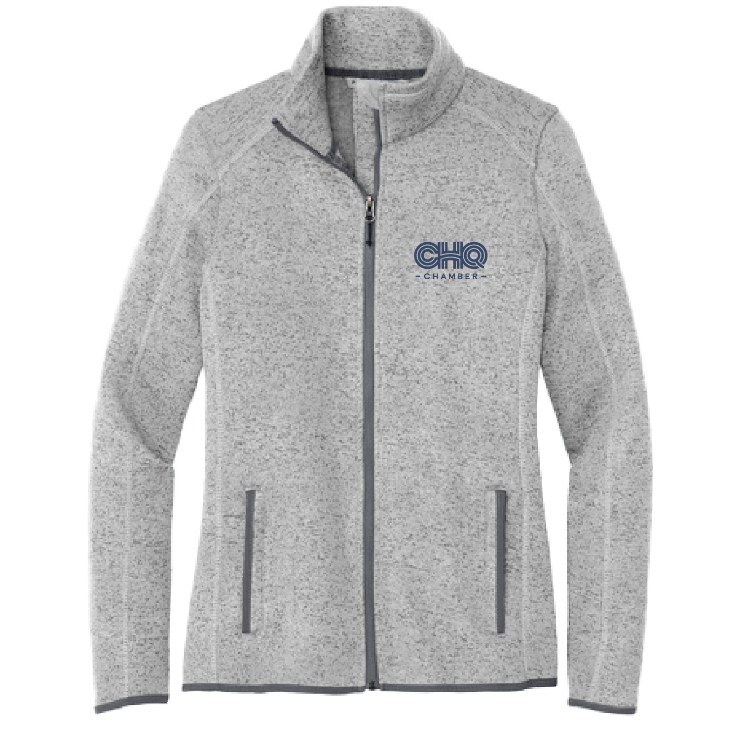 CHQ Chamber Online Store Merch -Sweater Fleece Jacket Ladies- Grey Heather product image