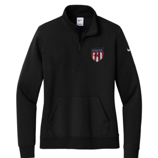 NYSCSO Swim Officials -Ladies Nike Cotton Fleece 1/2 Zip - Embroidered - Black