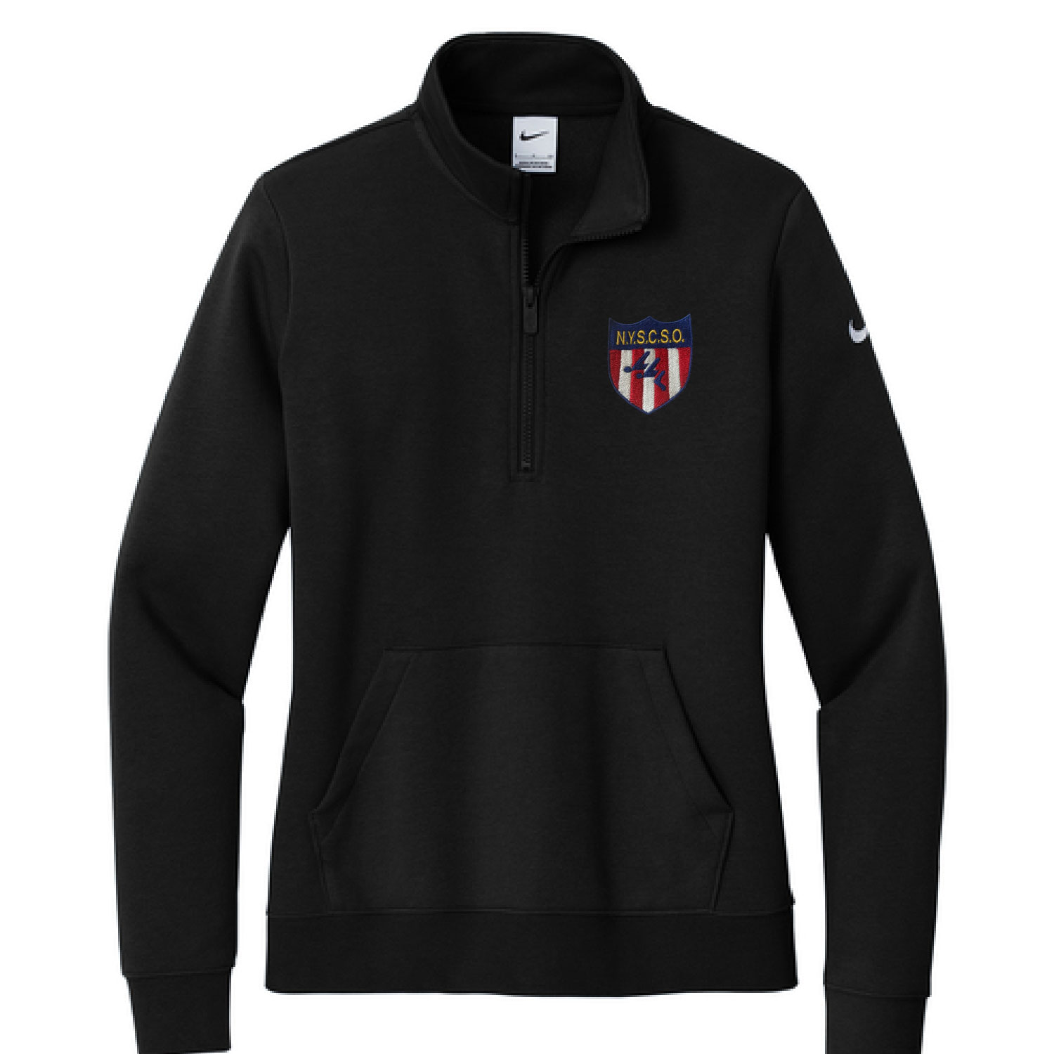 NYSCSO Swim Officials -Ladies Nike Cotton Fleece 1/2 Zip – Embroidered – Black product image