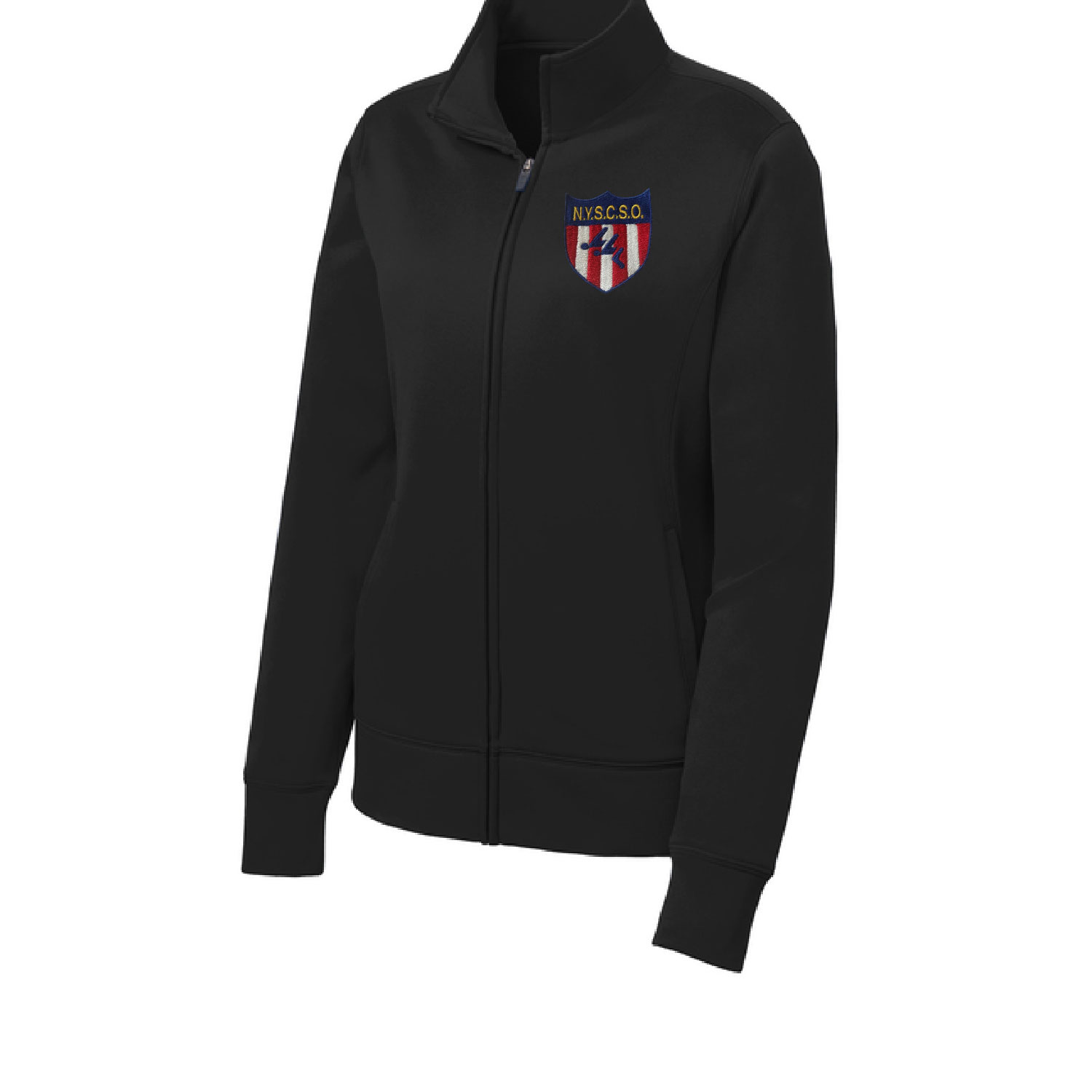 NYSCSO Swim Officials – Ladies Sport Tek Poly Full Zip – Embroidered – Black product image