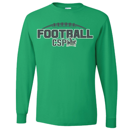CSP Football - Cotton Long Sleeve Shirt - Kelly - Image 2