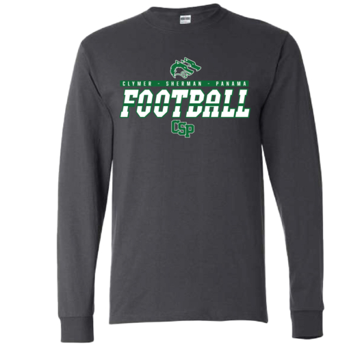 CSP Football - Cotton Long Sleeve Shirt - Charcoal - Image 2