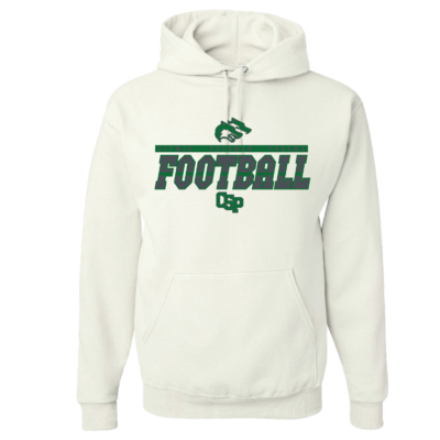 CSP Football - Cotton Hooded Sweatshirt - White