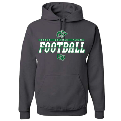 CSP Football – Cotton Hooded Sweatshirt – Charcoal product image