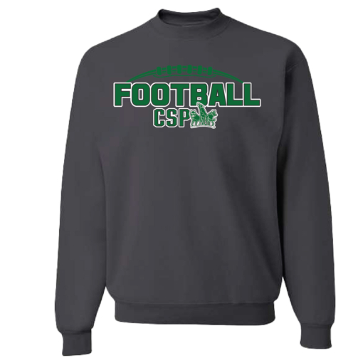 CSP Football - Cotton Crewneck Sweatshirt - Charcoal - Image 2
