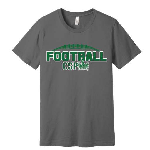 CSP Football - Bella Ringspun Short Sleeve Shirt - Ashphalt - Image 2