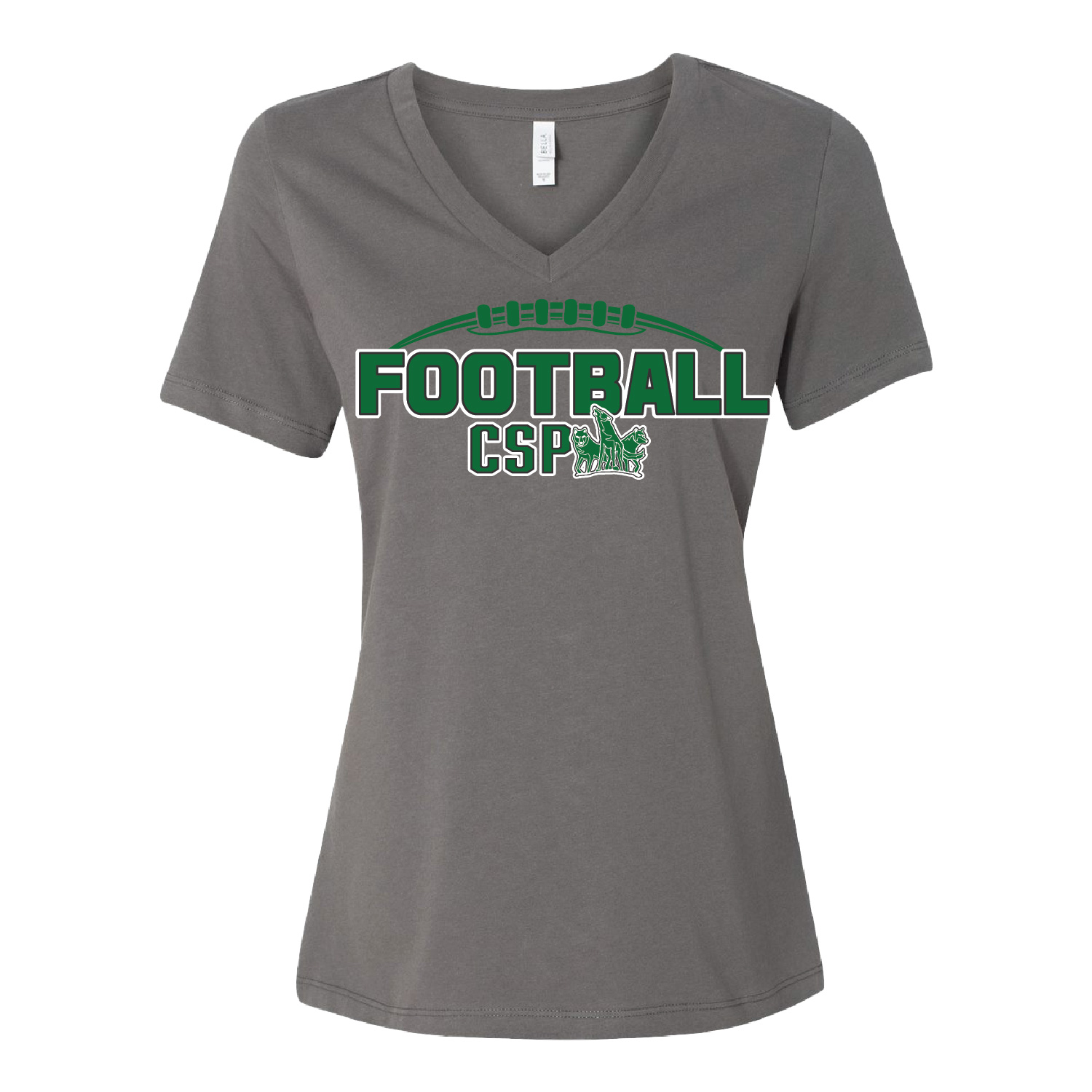 CSP Football – Ladies V Neck Bella Short Sleeve Shirt – Ashphalt product image