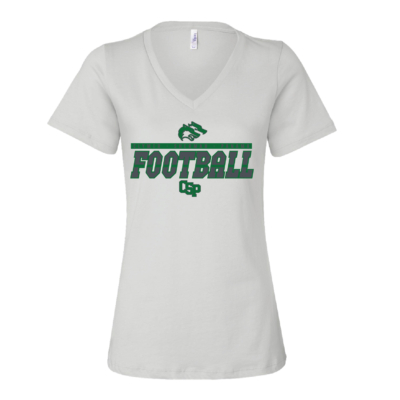 CSP Football - Ladies V Neck Bella Short Sleeve Shirt - White