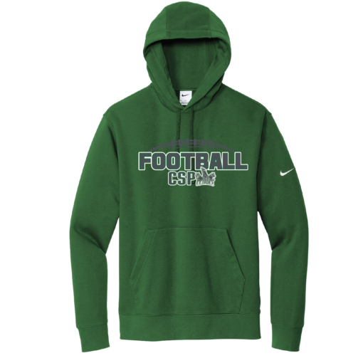 CSP Football - Nike Club Cotton Hooded Sweatshirt - Gorge Green - Image 2