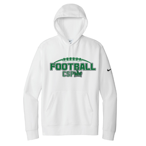 CSP Football - Nike Club Cotton Hooded Sweatshirt - White - Image 2