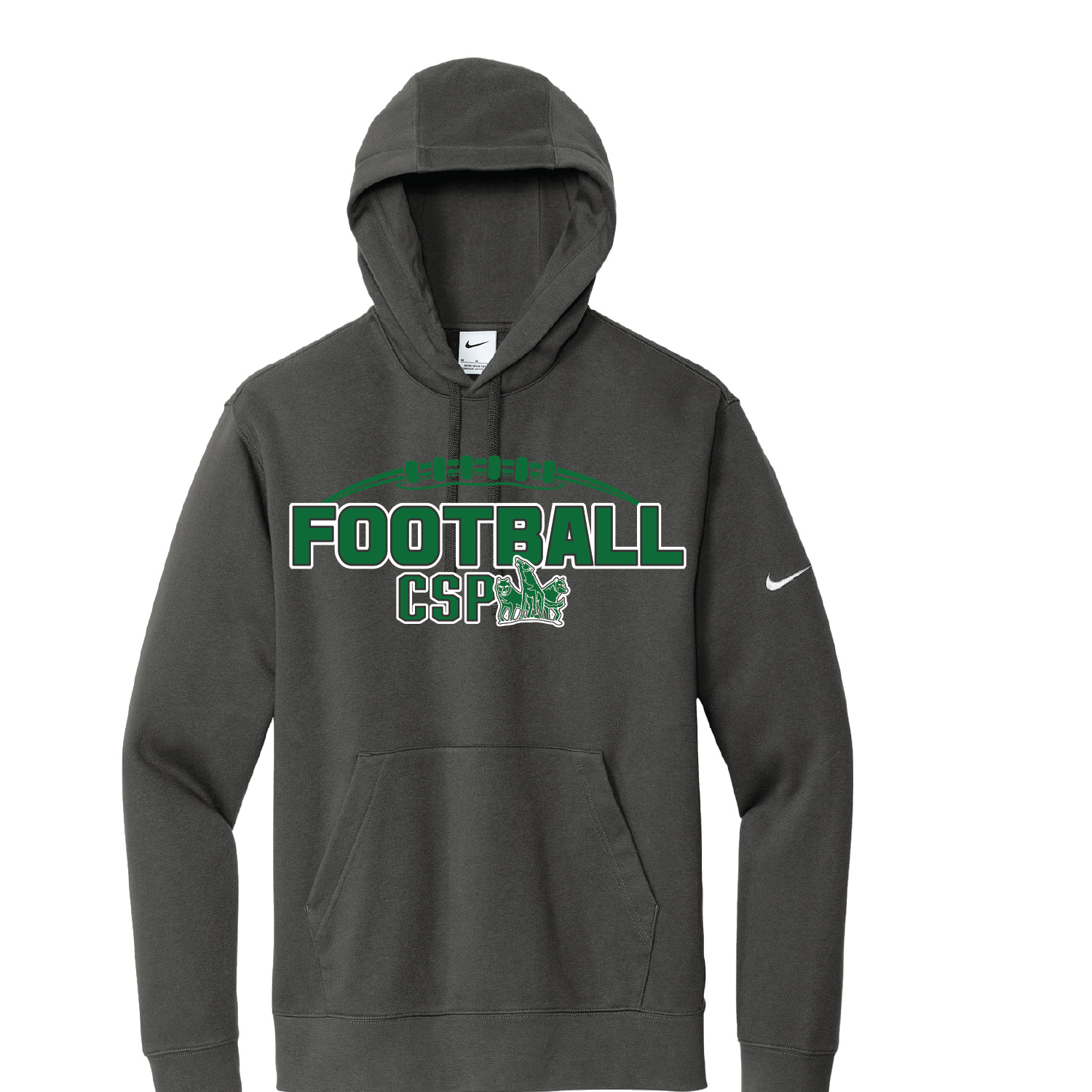 CSP Football – Nike Club Cotton Hooded Sweatshirt – Anthracite product image