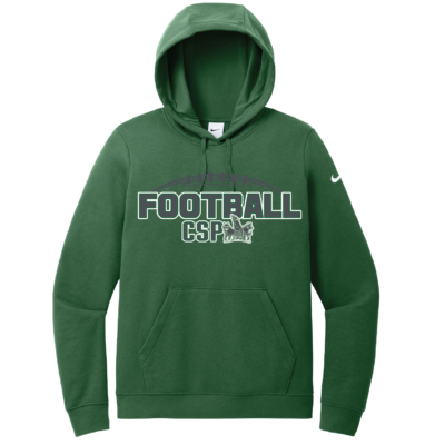 CSP Football - Ladies Nike Club Cotton Hooded Sweatshirt - Gorge Green