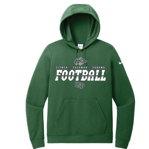CSP Football - Ladies Nike Club Cotton Hooded Sweatshirt - Gorge Green - Image 2