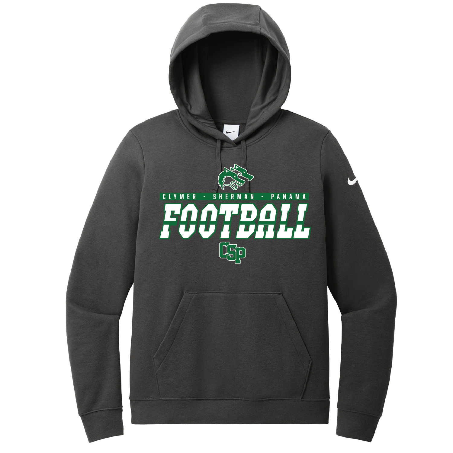 CSP Football – Ladies Nike Club Cotton Hooded Sweatshirt – Anthracite product image