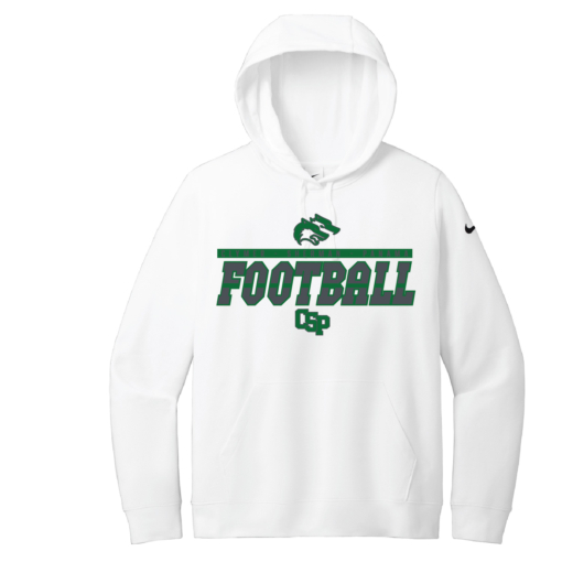 CSP Football - Ladies Nike Club Cotton Hooded Sweatshirt - White - Image 2