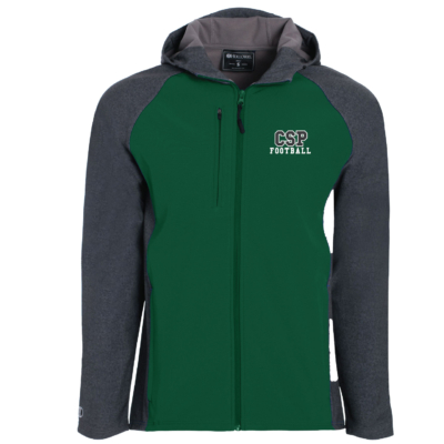 CSP Football – Raider Softshell Jacket – Dark Green / Carbon EMBROIDERED product image
