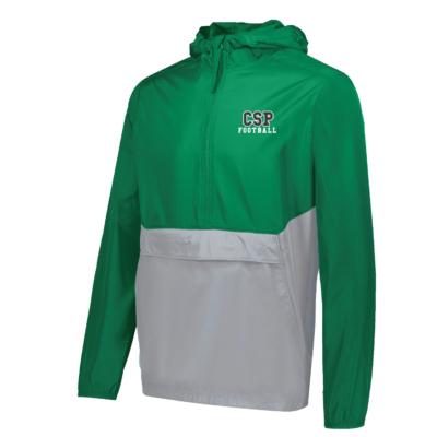 CSP Football – Holloway Pullover Windbreaker – Kelly / Gray EMBROIDERED product image