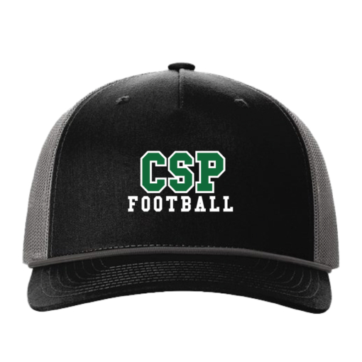 CSP Football - Richardson Rope Cap - Charcoal / Black - EMBROIDERED