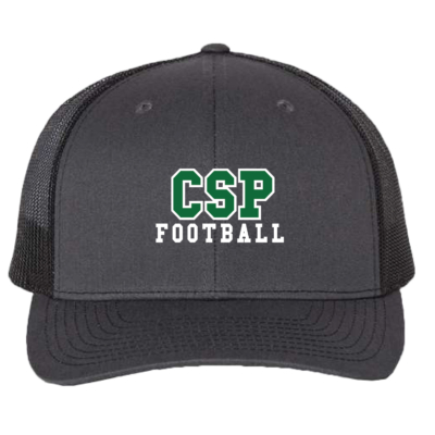CSP Football - Richardson Structured Cap - Charcoal/Black EMBROIDERED