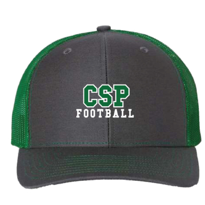 CSP Football – Richardson Structured Cap – Charcoal / Kelly EMBROIDERED product image