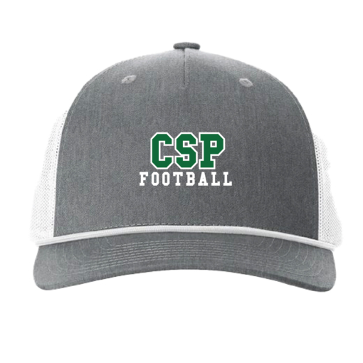 CSP Football - Richardson Rope Cap - Heather Gray / White EMBROIDERED