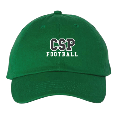 CSP Football - Unstructured Cap - Kelly  EMBROIDERED