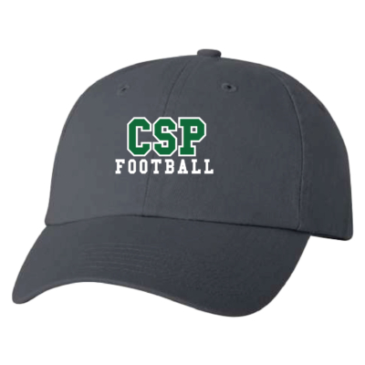 CSP Football - Unstructured Cap - Charcoal  EMBROIDERED