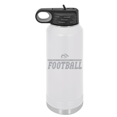 CSP Football - White 32oz Water Bottle-Engraved