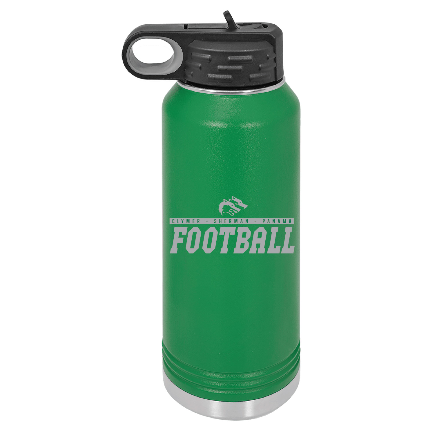 CSP Football – Green 32oz Water Bottle-Engraved product image