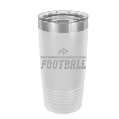 CSP Football – White 20 oz Tumbler-Engraved product image