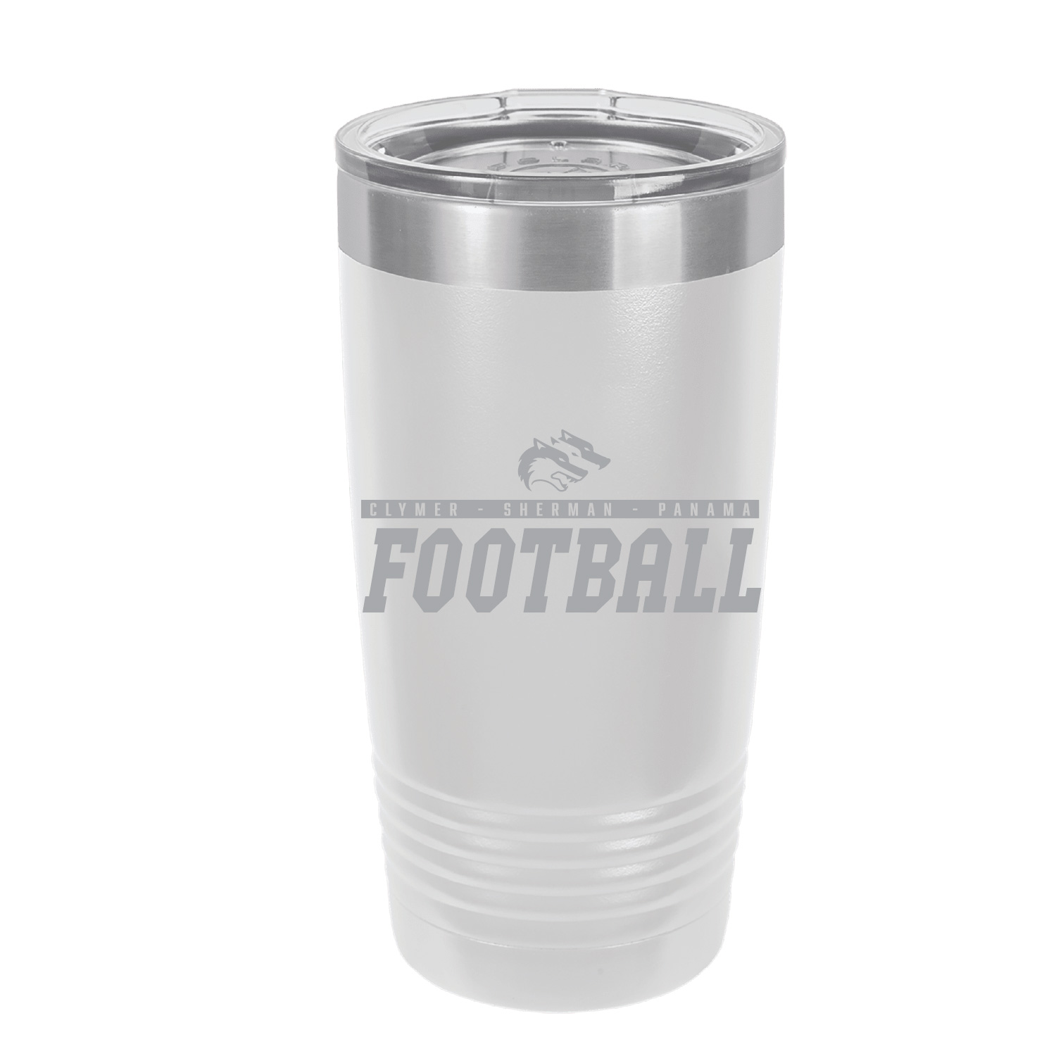 CSP Football – White 20 oz Tumbler-Engraved product image