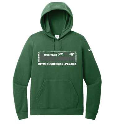 CSP Cross Country – Ladies Nike Club Fleece Sleeve Swoosh Pullover Hoodie – Gorge Green product image