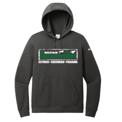 CSP Cross Country – Ladies Nike Club Fleece Sleeve Swoosh Pullover Hoodie – Anthracite product image
